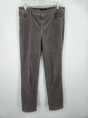 Talbots Flawless Five Pocket Straight Corduroy Pants Taupe Size 10 (7035)